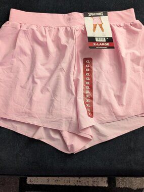 NWT! Spalding Pastel Pink Athletic Shorts w/ Pockets Size XL